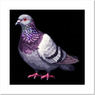 Pigeon in Pixel Form Posters and Art